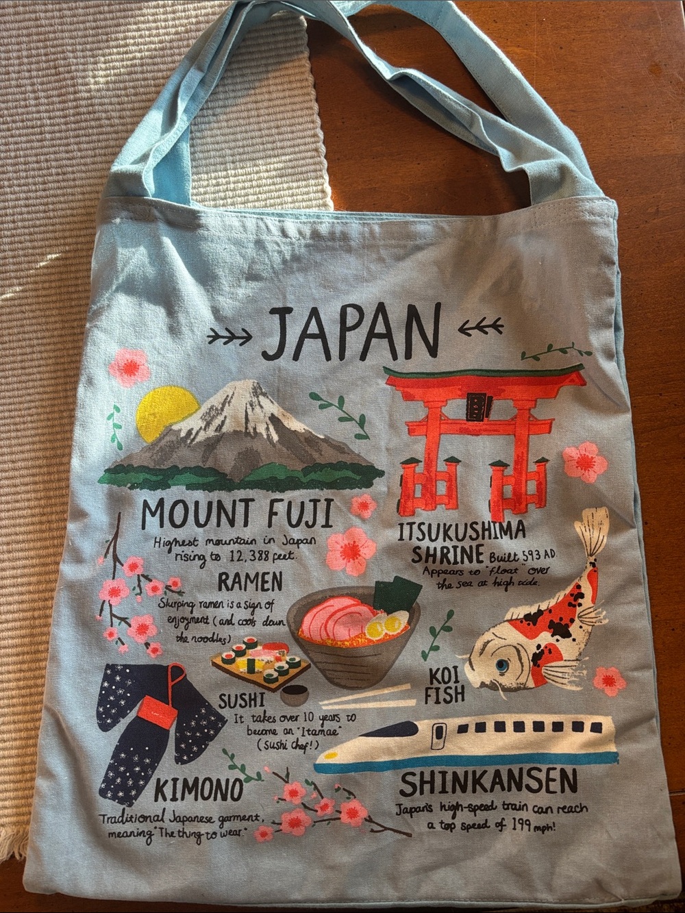 Japan Themed Tote Bag